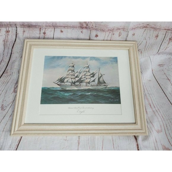 Wilton Industries U.S Coast Guard Academy Eagle Charles Chas Lundgren Painting - Picture 7 of 12